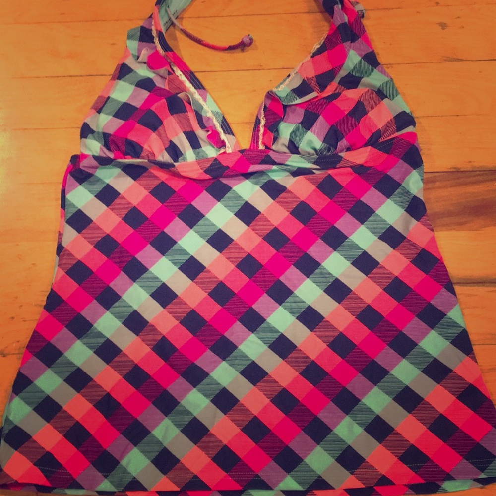 🎃Plaid Tankini size Large
